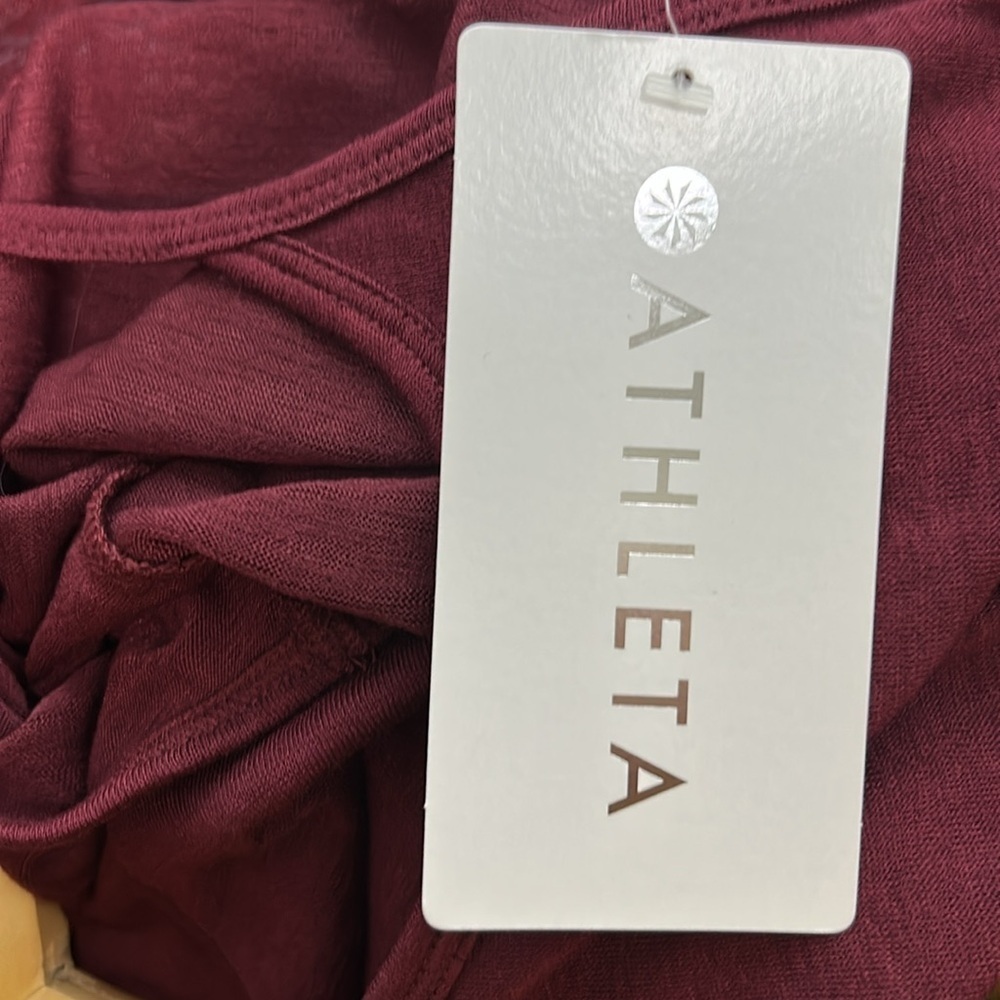 Athleta Breezy High Neck Tank Dark Garnet Size Small NWT - Picture 7 of 9
